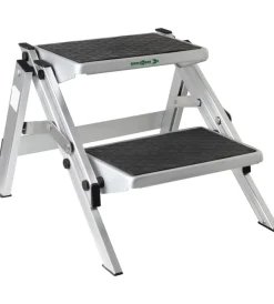Outlet Gradino d'ingresso doppio per veicoli "ruckstep alu" in alluminio richiudibile, 51x53x19,5/38,5 cm Campeggio