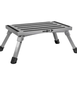 Brunner Campeggio|Gradino d'ingresso per veicoli "go step ng" in alluminio con gambe pieghevoli, colore grigio