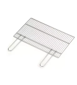 Sale Graticola tondino per barbecue in acciaio con manici richiudibili 68x40 cm Barbecue