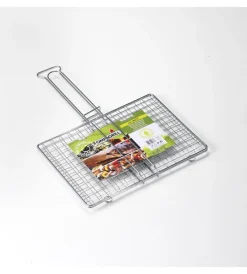 New Griglia a rete per barbecue senza piedi in acciaio 27x37 cm Barbecue