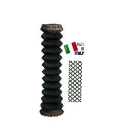 Reti, Recizioni E Cancelli Per Giardino- Griglia plasticata verde maglia 50x50 mm h.200 cm 20 mt