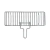 Barbecue-Lisa Griglietta per cuocispiedini in ferro cromato con manico, 37x13 cm -