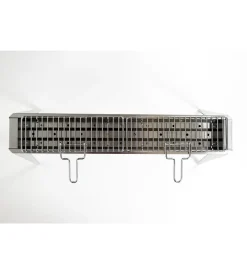 Barbecue-Lisa Griglietta per cuocispiedini in ferro cromato con manico, 37x13 cm -
