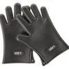 Sale Guanti per barbecue in silicone nero tg l Barbecue