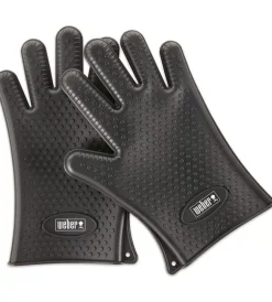 Sale Guanti per barbecue in silicone nero tg l Barbecue