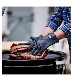 Sale Guanti per barbecue in silicone nero tg l Barbecue