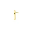 Ferramenta Per Mobili E Infissi|Guarnitura con placca serie eva - 90 mm. - foro chiave - ottone lucido