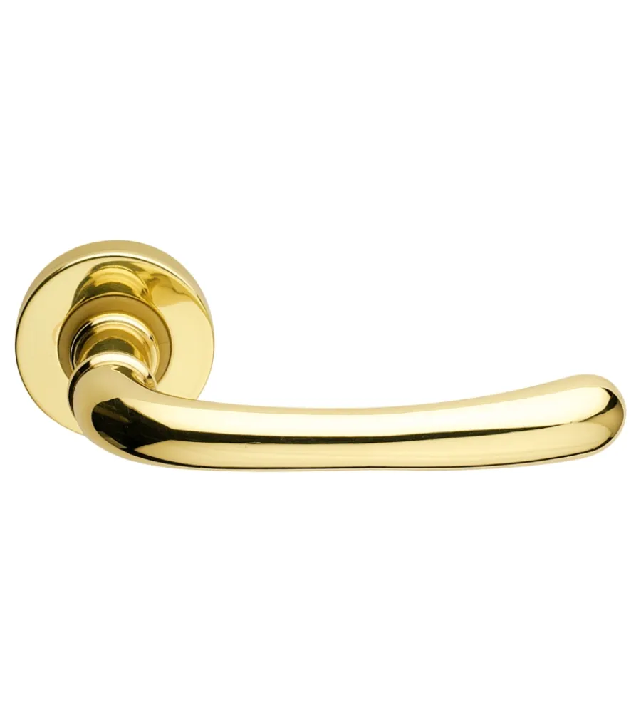 Ferramenta Per Mobili E Infissi- Guarnitura rosetta e bocchetta serie classic - ottone lucido