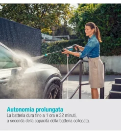 Idropulitrici-Gardena Idropulitrice a batteria a freddo "acquaclean" 24 bar 18v, solo corpo macchina