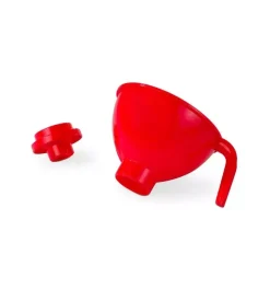 Conservazione Alimenti|Imbuto per vasi da conserva in plastica rosso