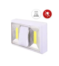 Illuminazione Per Interno- Interruttore luminoso a pile velamp colore bianco, 200x20x152 mm