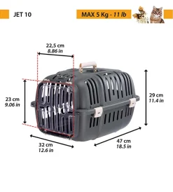 New Jet 10 grigio trasportino - Trasportini Per Cane