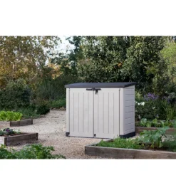 Contenitori Da Esterno-Keter - porta attrezzi multiuso in resina "store it out max" - 1200 lt 145.5x82x125 cm beige