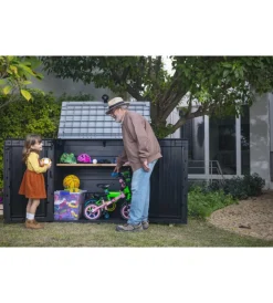 Keter Contenitori Da Esterno|- portattrezzi multiuso in resina "store it out midi" - 880 lt 132x71,5x113,50 cm nero