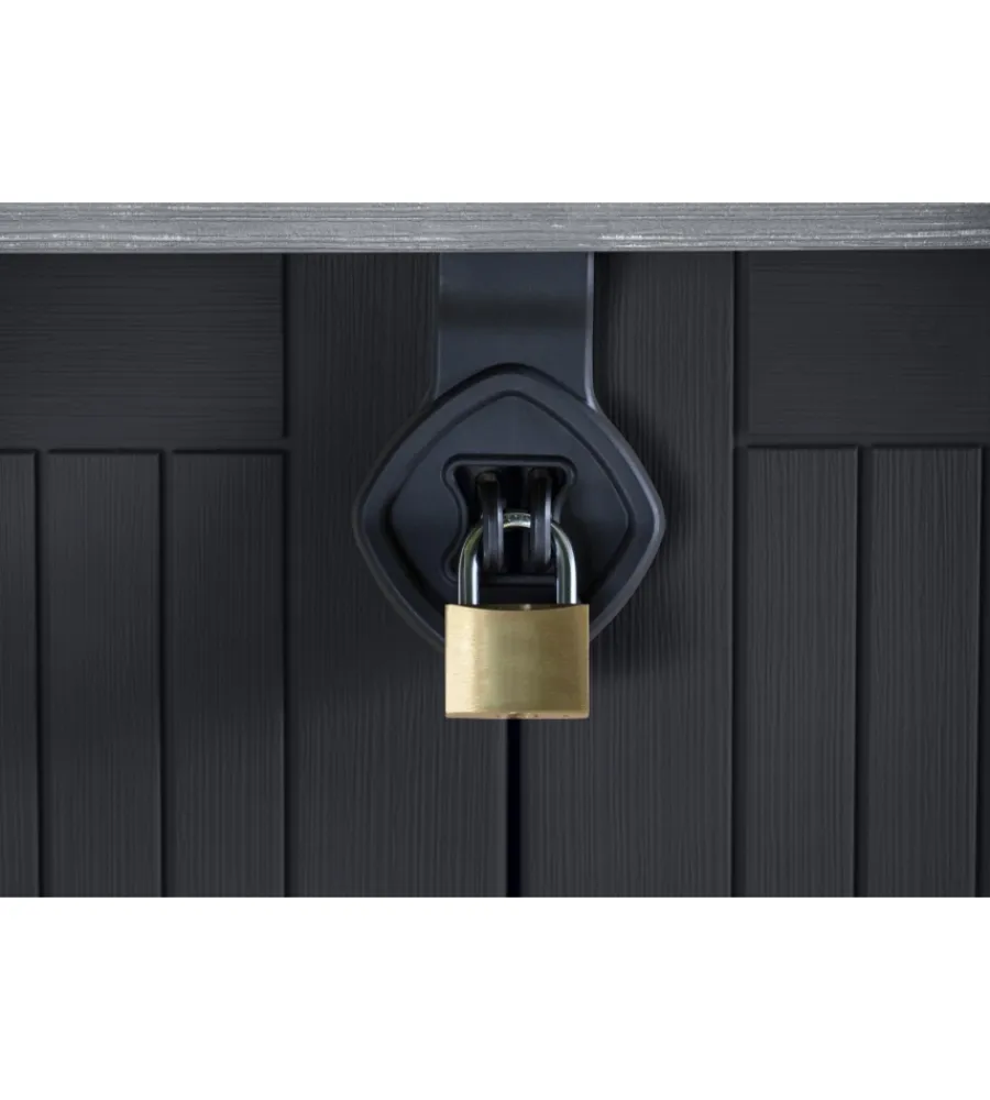 Keter Contenitori Da Esterno|- portattrezzi multiuso in resina "store it out midi" - 880 lt 132x71,5x113,50 cm nero