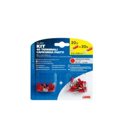 Lampa Elettrico|Kit 40 capicorda piatti rossi  45051