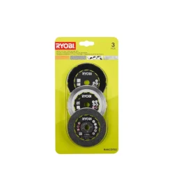 Smerigliatrici-Ryobi Kit 3 dischi per smerigliatrice 76 mm
