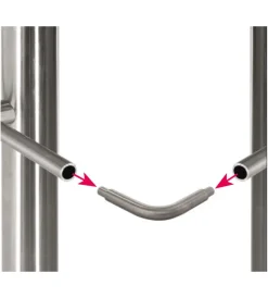 Porte, Scale E Pavimenti-Metal Expert Kit 5 pezzi giunto 90 gradi per tondino in acciaio inox