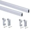 Armadi-Emuca Kit 2 tubi per armadio alluminio, 75 cm