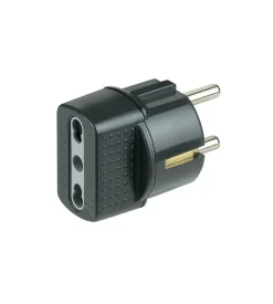 Multiprese Ed Adattatori-Bticino Kit adattore spina schuko/presa bipasso nera - .