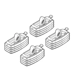 Portaggio-Nordrive Kit attacchi per barre auto portatutto seat leon 3/5d 3/00>8/05, toledo 3/5d  n21031