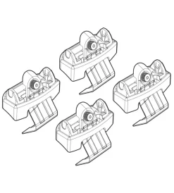 Portaggio-Nordrive Kit attacchi per barre auto portatutto peugeot 3008 16>  n21204