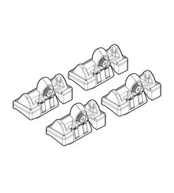 Nordrive Portaggio|Kit attacchi per barre auto portatutto mazda 2 (no railing) 05/03>09/07  n21051