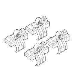 Portaggio-Nordrive Kit attacchi per barre auto portatutto ford fiesta 5p 05/02>08/08  n21001