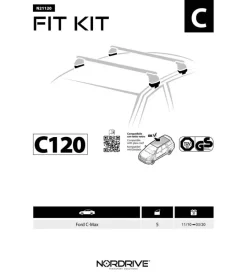 Portaggio-Nordrive Kit attacchi per barre auto portatutto ford c-max 10  n21120