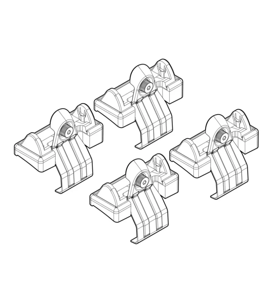 Portaggio-Nordrive Kit attacchi per barre auto portatutto ford fiesta 3d 11/02>08/08 n21002
