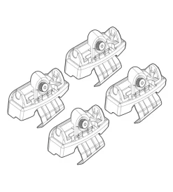 Portaggio-Nordrive Kit attacchi per barre auto portatutto toyota yaris 5p 10/11>  n21139