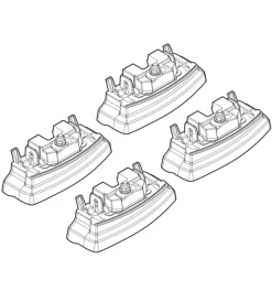 Portaggio-Nordrive Kit attacchi per barre auto portatutto mercedes classe b 10/11  n21145
