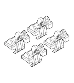 Portaggio-Nordrive Kit attacchi per barre auto portatutto toyota corolla 01/02>12/07  n21008