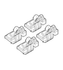 Nordrive Portaggio|Kit attacchi per barre auto portatutto vw golf v.    0308, vi 0812  n21022