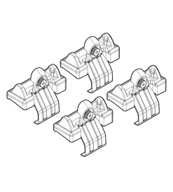 Nordrive Portaggio|Kit attacchi per barre auto portatutto bmw s5 berlina 7/03>12/09  n21025
