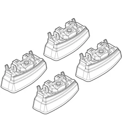 Portaggio-Nordrive Kit attacchi per barre auto portatutto mercedes class c 07>, classe e 09>  n21158