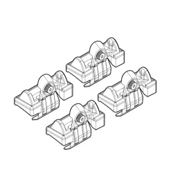 Nordrive Portaggio|Kit attacchi per barre auto portatutto vw fox 3d 05/05> 12/10  n21054