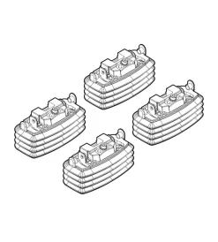 Nordrive Portaggio|Kit attacchi per barre auto portatutto mercedes classe e (w211) 03/02>02/09  n21018
