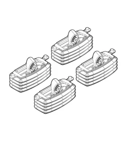 Nordrive Portaggio|Kit attacchi per barre auto portatutto fiat idea 1/04 lancia musa 9/04  n21020