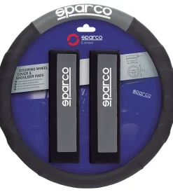Sparco Auto Interno|Kit auto coprivolante e passacintura "spc1111k" grigio/nero