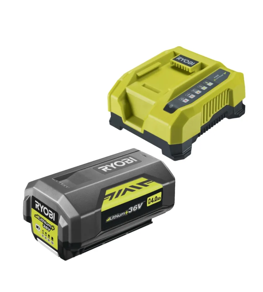 New Kit caricabatterie singolo rapido e batteria di ricambio "ry36bc60a-140" 36v 4ah Batterie E Caricatori Per Macchine Giardinaggio