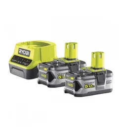 Ryobi Batterie E Caricatori Per Elettroutensili|Kit caricabatterie singolo e due batterie di ricambio "rc18120-250" 18v 5ah