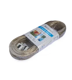 Sistemi Di Fissaggio|Kit cavo stendibiancheria ø 4 x 20 mt. bianco con tenditore + 2 morsetti