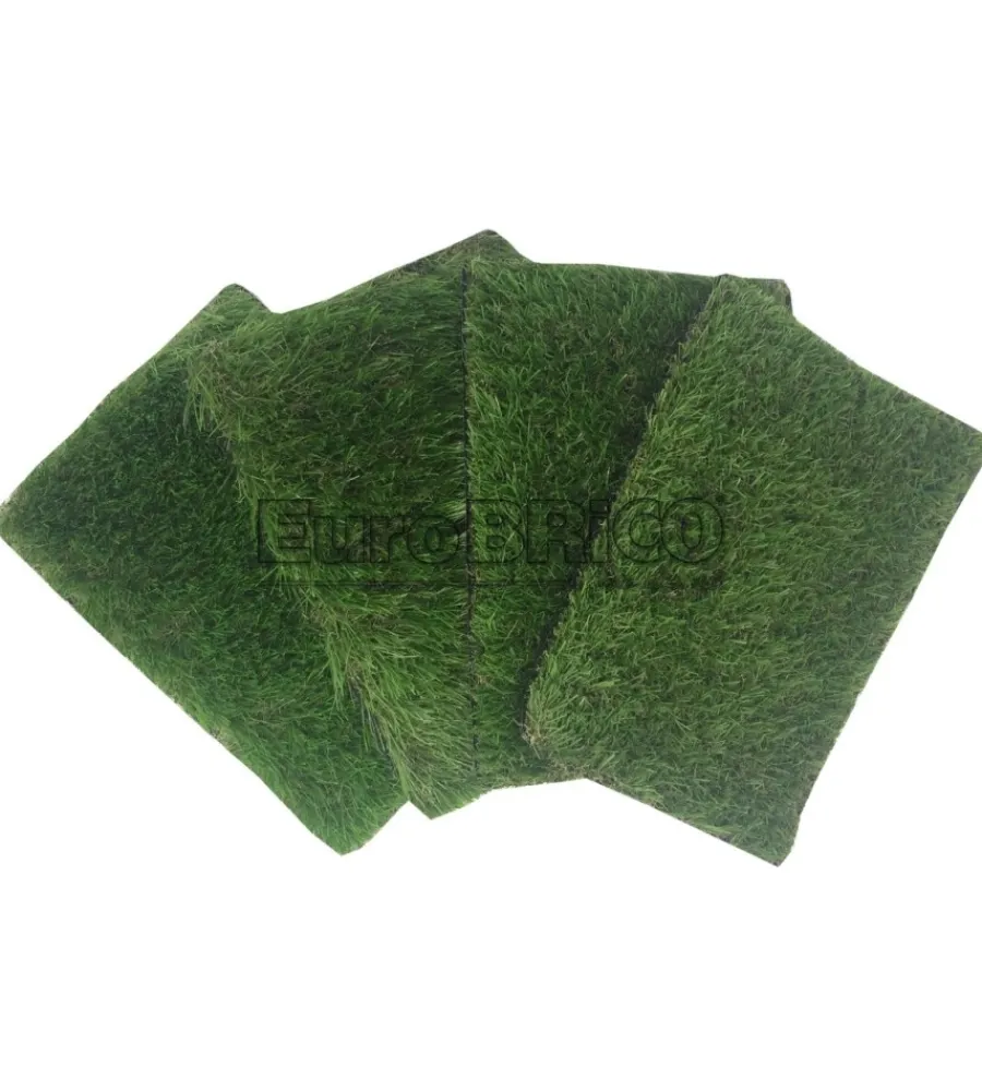Erba Sintetica- Kit di 4 campioni di prato sintetico 30x40 cm verde per giardino con spessore 20-30-40-50 mm.