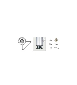 Hot Kit gambe tavolo 4 pz. ø 60 - h.710 mm. cromato Ferramenta Per Mobili E Infissi