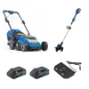Clearance Kit macchine brushless 40v tagliaerba, decespugliatore, 2 batterie e caricabatterie doppio rapido Tagliaerba