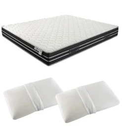 Kit materasso matrimoniale e due guanciali dormir "sleep virusfree" 160x190 cm Letti E Comodini