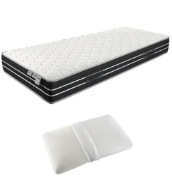 Letti E Comodini- Kit materasso singolo e guanciale dormir "sleep virusfree" 80x190 cm