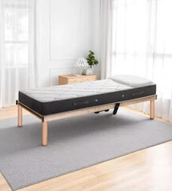 Letti E Comodini- Kit rete a doghe wireless dormir con materasso e guanciale in memory 190x80 cm