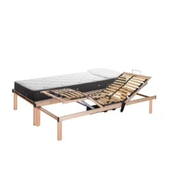 Letti E Comodini- Kit rete a doghe wireless dormir con materasso e guanciale in memory 190x80 cm